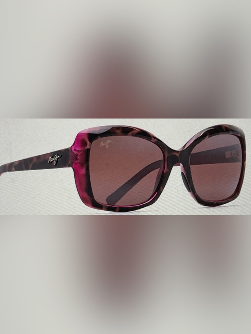 Maui Jim Orchid Raspberry PolarizedPlus2 Rectangular Sunglasses & Cases - Picture 6 of 16